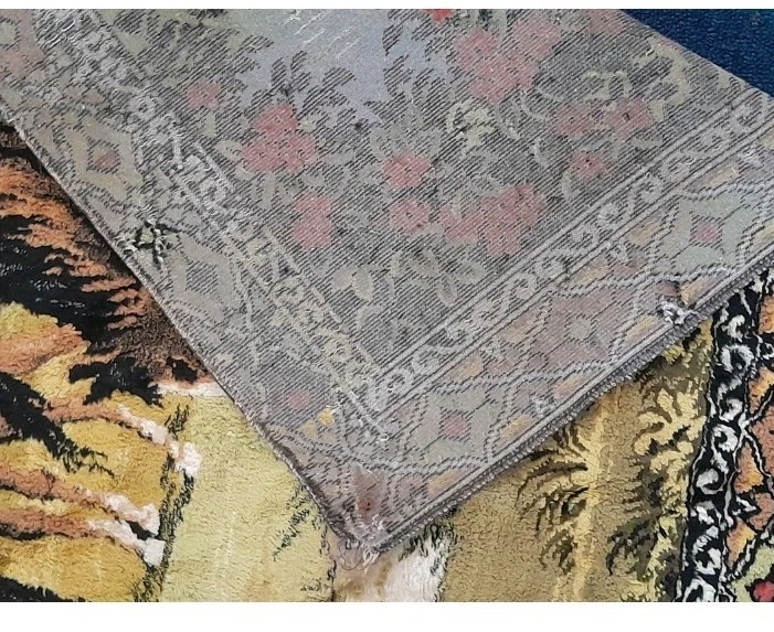 Italian Vintage Velvet Horse Tapestry Wall Hanging Rug Equestrian Scene gallery