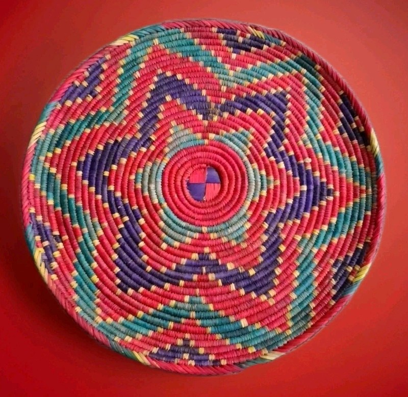 Vintage Ethiopian Handwoven Mesob Basket Woven Art Decor gallery