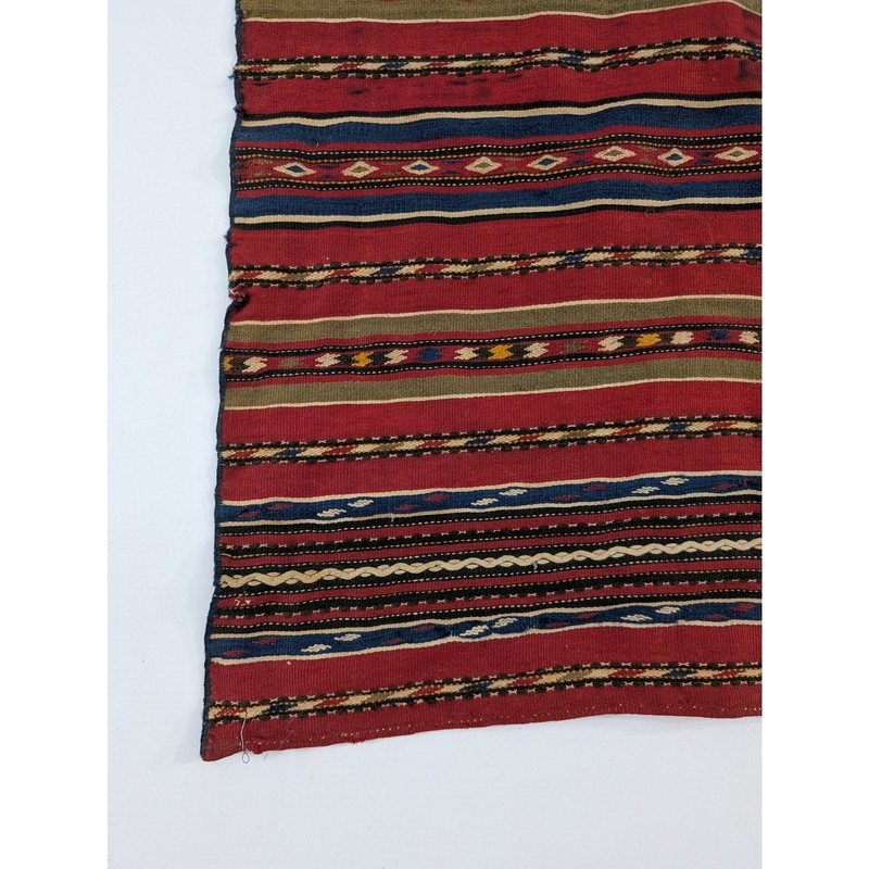 Vintage Anatolian Style Handwoven Wool Textile Runner 72x24in gallery