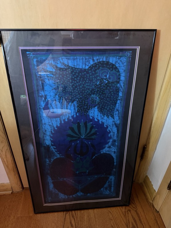 Vintage Owl Wall Art Framed & Matted Beautiful Colors Large
