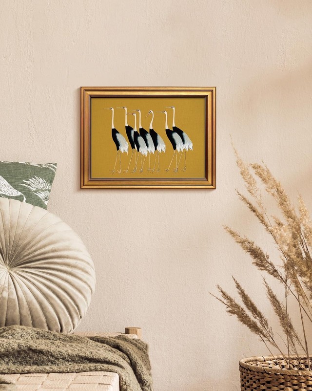 HUARCEY Gold Framed Vintage Wall Art for Living Room, Animals Painting Prints... gallery