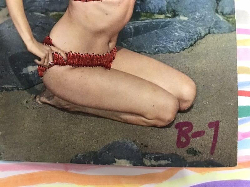 Vintage ROMARLI ZARAGOZA SILK EMBROIDERED BIKINI MODEL Postcard made in SPAIN 05 gallery