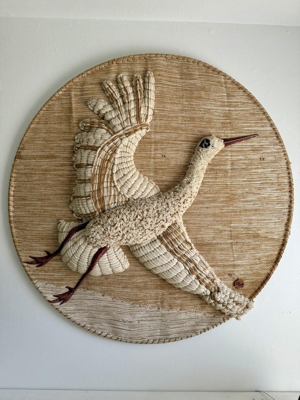 Exquisite Vintage Don Freedman «Majestic Flight» Textile Wall Hanging