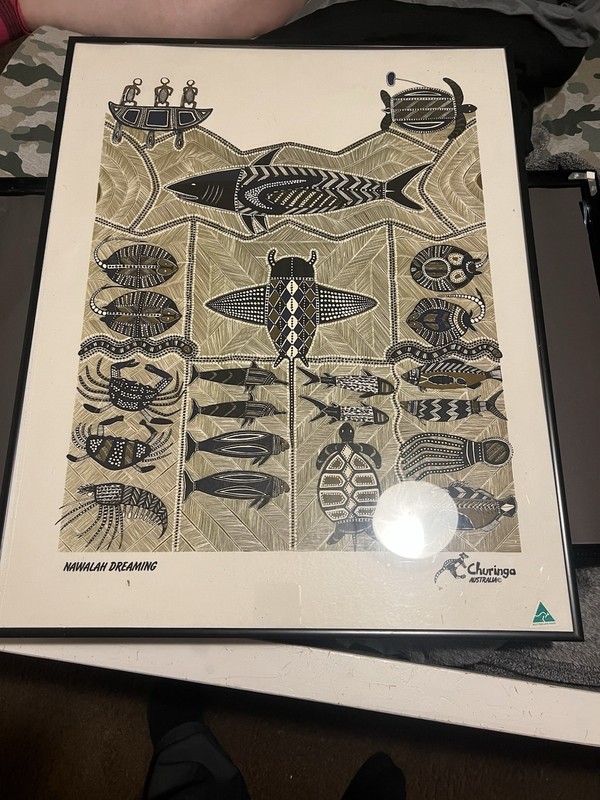 NAWALAH DREAMING Churinga Australia Aboriginal Textile Art