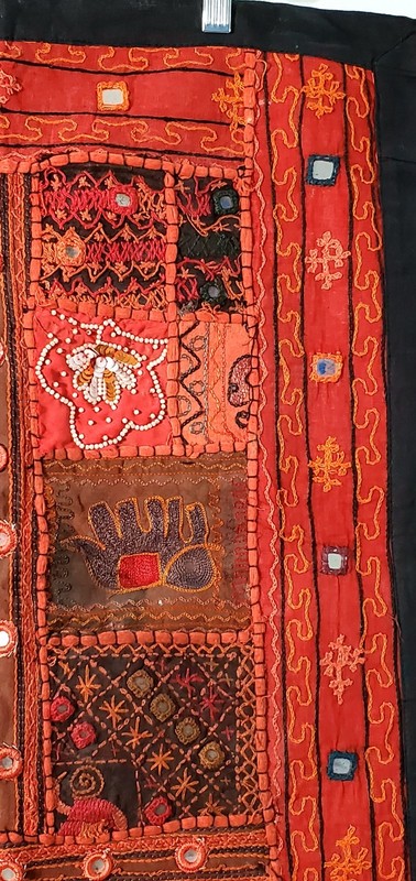 Vintage Indian Banjara handmade embroidered Wall hanging 22inW X 48inL gallery