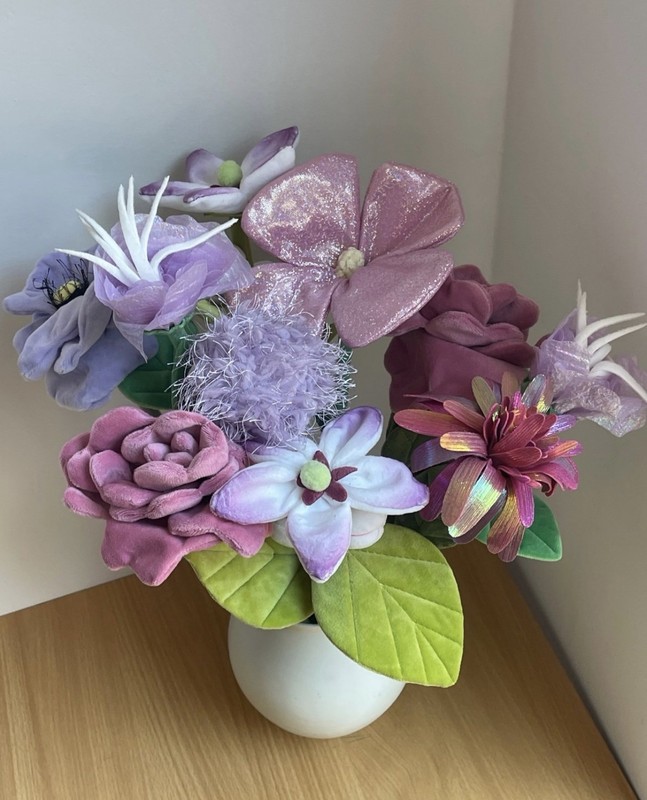 CJ Hendry 10 tropical greenery and flower Bouquet + Ribbon LTD Release blooms