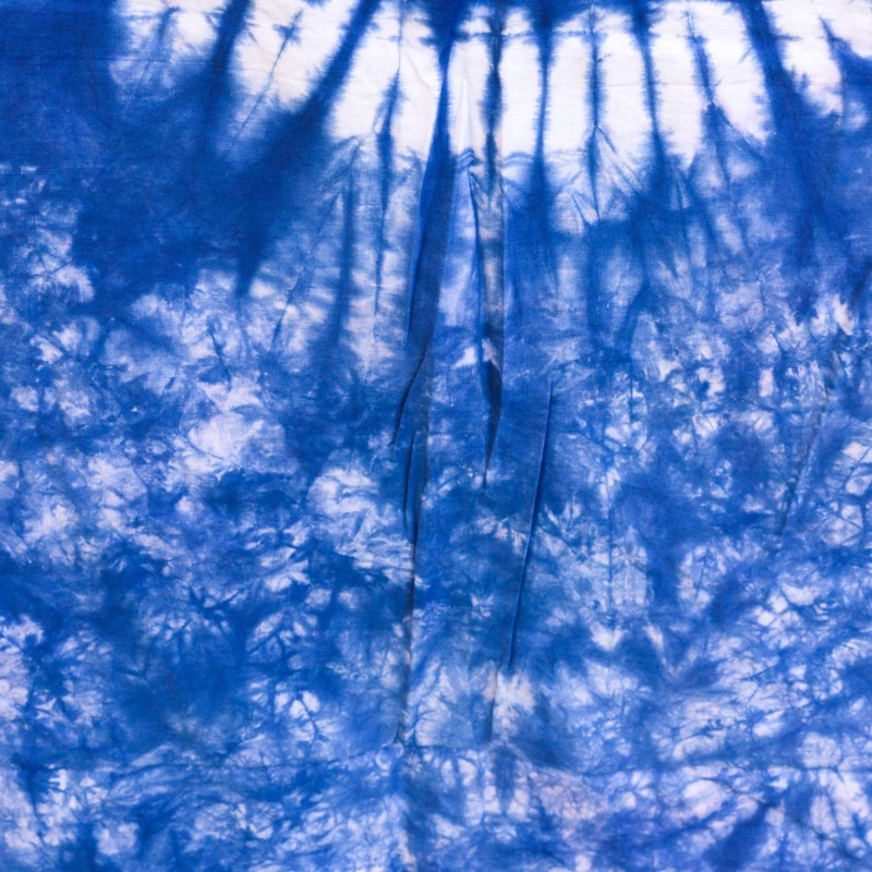 Blue Yoruba Tie-Dyed Textile Nigeria 85.5x79 inch gallery