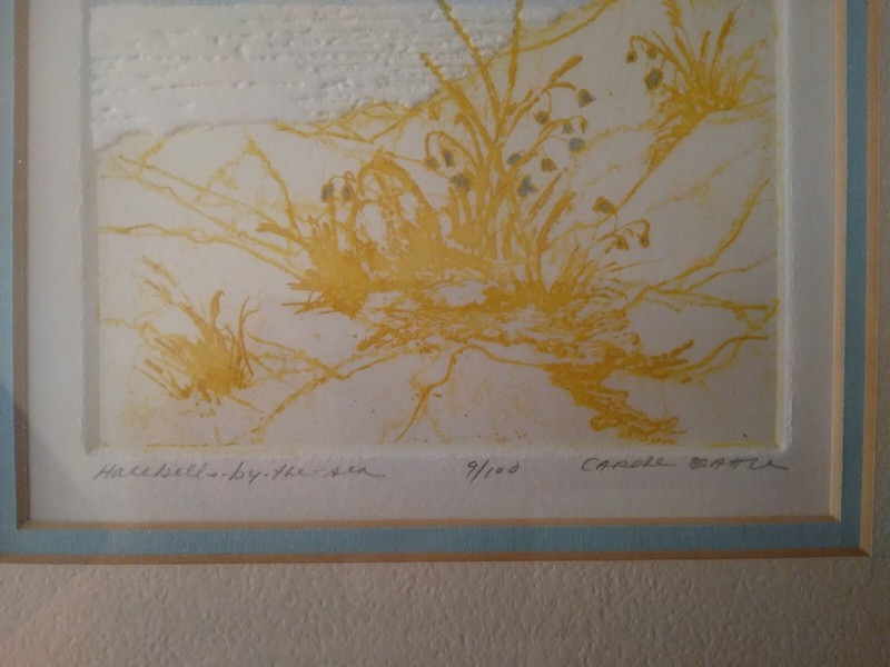 Carole Battle Art Limited Edition Embossed Watercolor "Halebell-by-the-Sea" gallery