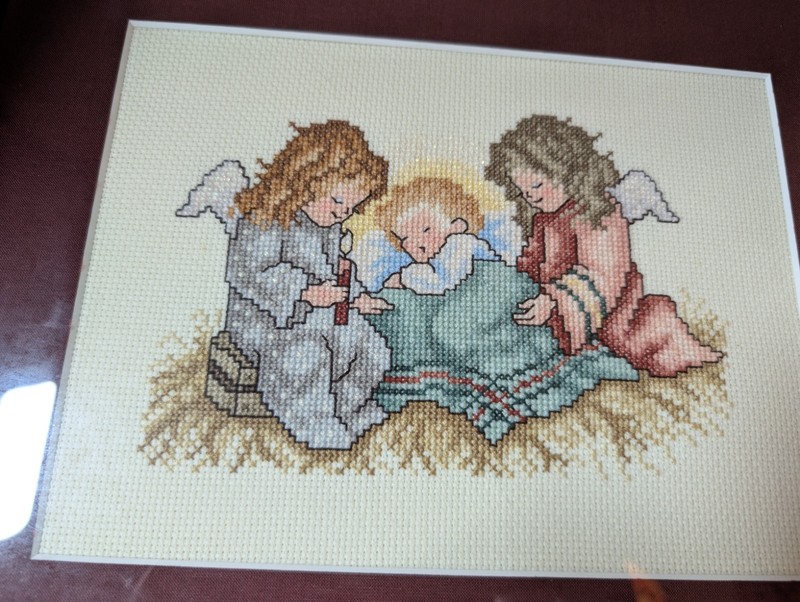 Completed Framed Stoney Creek Collection Cross Stitch Christmas Nativity Scene gallery