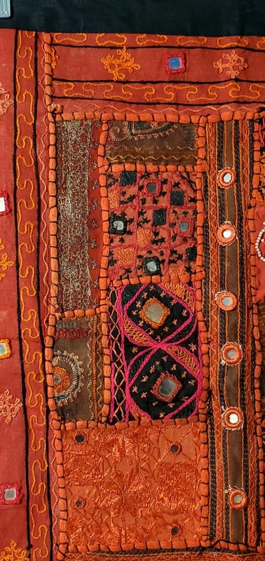 Vintage Indian Banjara handmade embroidered Wall hanging 22inW X 48inL gallery