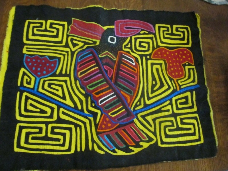 Kuna Indian San Blas Special Background Mola-Panama Toucan