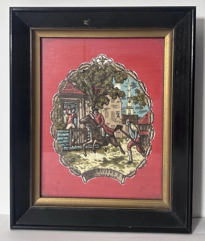 Set of 2 Vintage Cottage Crafts Fabric Sculpture Limited Edition Framed Art gallery