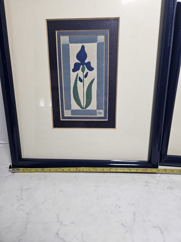 Alice Woodrome 2 Framed Quilted Serigraph Art Iris And Cow gallery