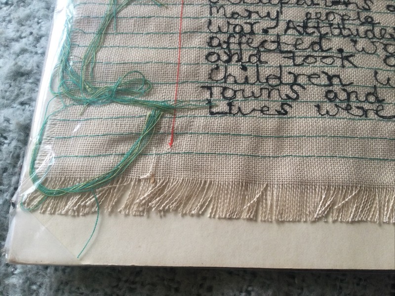 stitched Sampler by Artist Elizabeth Saunders Make Do And Mend 1939-45 WWII gallery