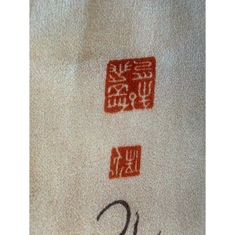 Rare Chinese Silk Scroll Zhuge Liang Calligraphy Suzhou Studio One of a Kind gallery