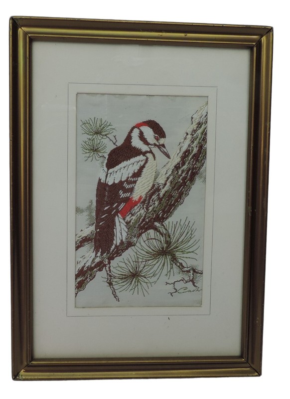 Cash’s of Coventry Silk Woven Pictures – Birds – Woodpecker