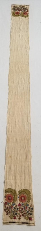 Antique Ottoman Metallic Hand Embroidered Sash 222x21cms