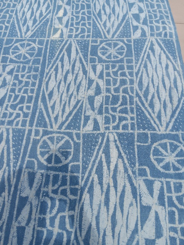 Bamileke Authentic Ndop heavy Textile Tapestry Cloth from Cameroon 114×55" gallery
