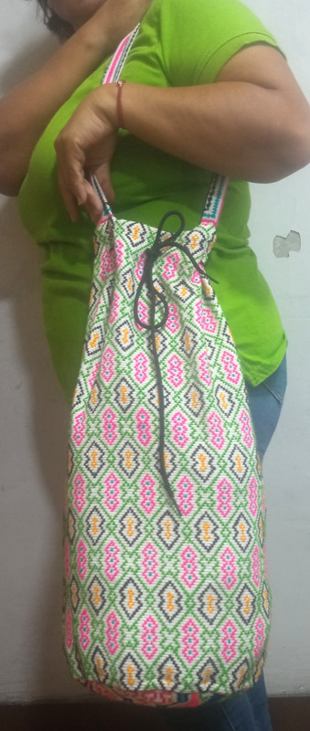 Shipibo Native Hand Embroidery Kene Design shoulder bag