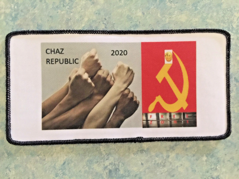 The collectible embroidered patch, CHAZ, as a part of American history