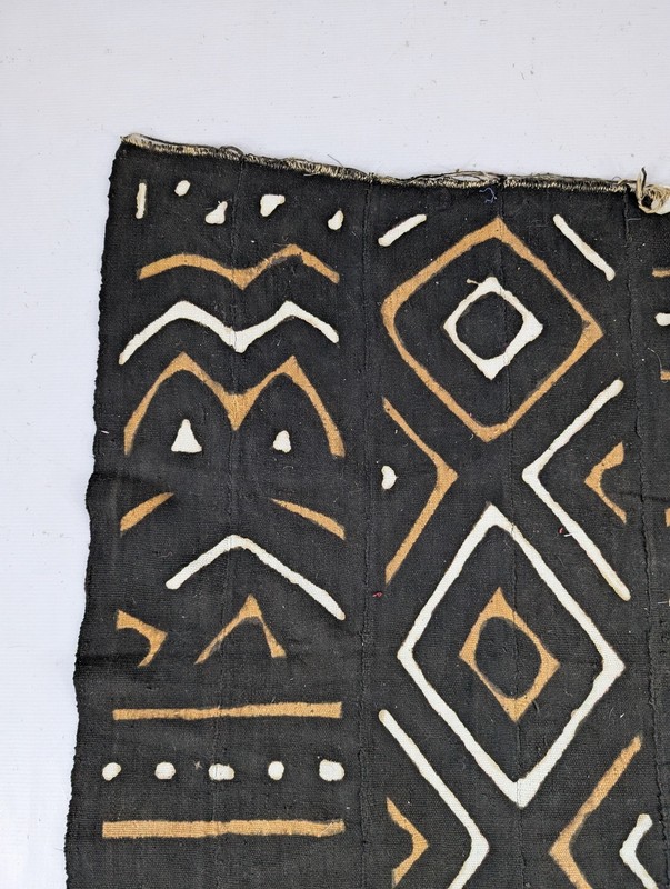 Vintage Traditional Mali Bogolan Mud Cloth Tribal Textile 186x116cm gallery