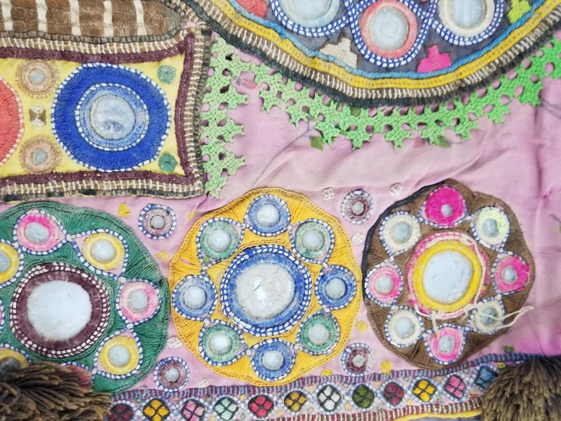 Vintage Traditional Kuchi Banjara Embroidered Neck Panel 58x43cms gallery