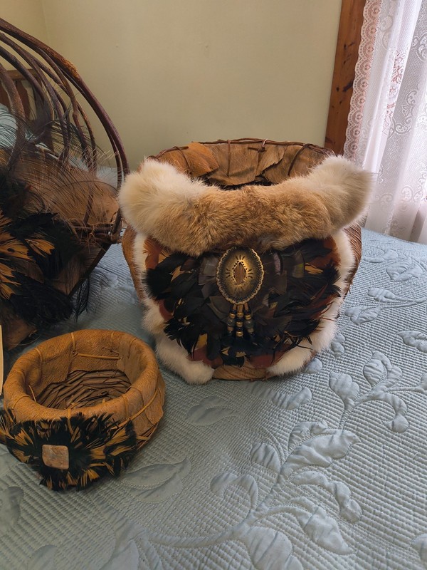 Native American Southwestern Sun Sprirt woven Baskets gallery