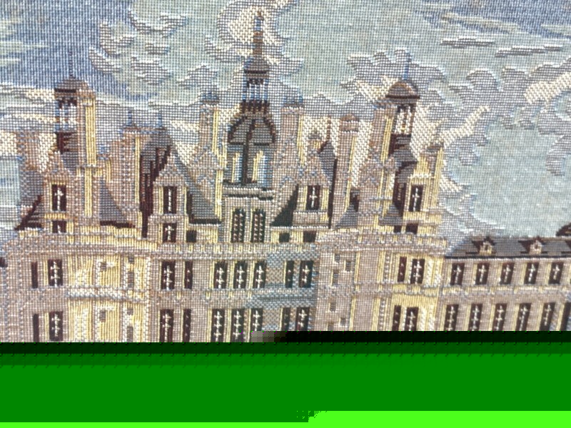 Grandmillennial Framed French Tapestry, Château de Chambord, Ornate Gold Frame gallery