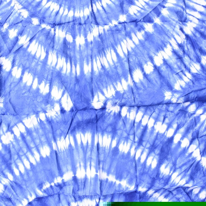 Blue Yoruba Tie-Dyed Textile Nigeria 59.5×48 inch