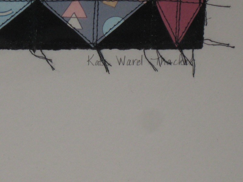 Kate Ward Thacker (Tied Dawn III) Woven Fabric Textiles Art Matted Signed gallery