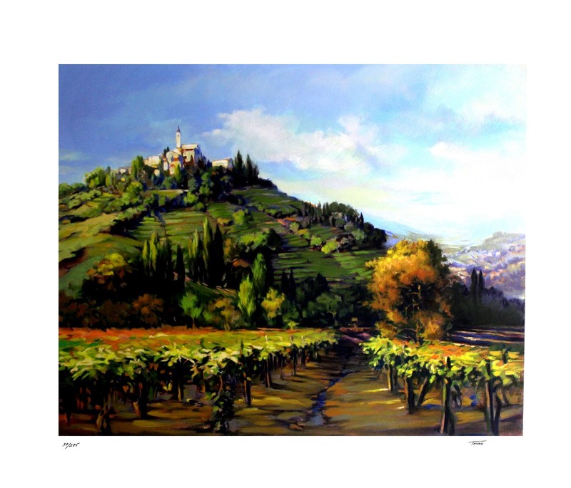 Jennie Tomao «WINE COUNTRY» Serigraph (Silk Screen)