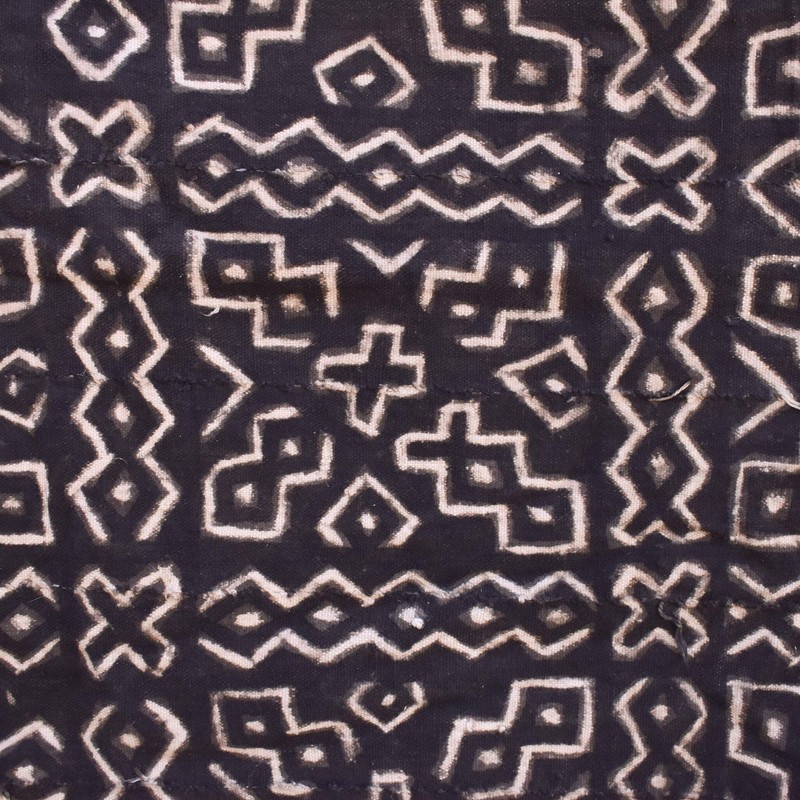 Bògòlanfini Black Mudcloth Textile Mali 59x29 inch