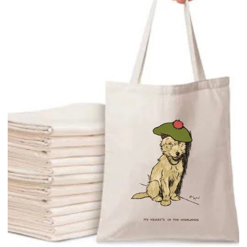 Cecil Aldin Dog Heart In The Highlands Tote Bag Scottie Dog