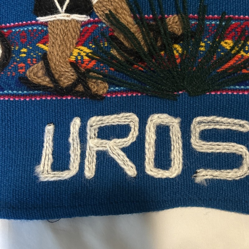 Peruvian Hand Woven Embroidery Uros Island Vintage Wall Hanging Art gallery
