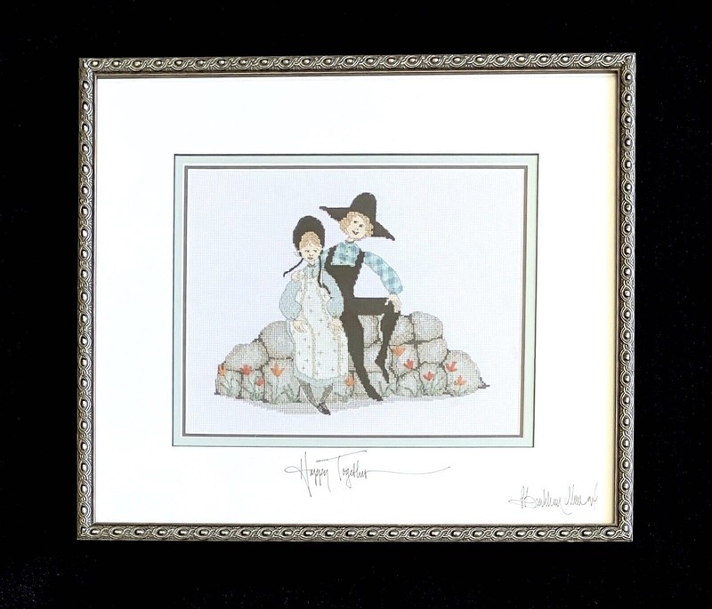 P. Buckley Moss signed «Happy Together» Cross Stitch