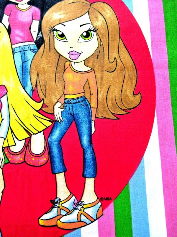 "LIL' BRATZ / FABRIC PRINT" ~ (17" X 21") ~ ** WALL ART / QUILTING ** #49 gallery