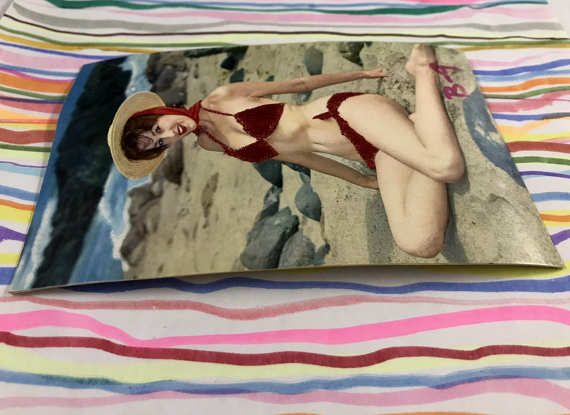 Vintage ROMARLI ZARAGOZA SILK EMBROIDERED BIKINI MODEL Postcard made in SPAIN 10 gallery
