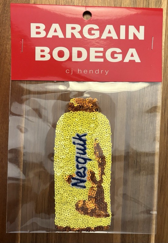 SEALED BRAND NEW CJ Hendry Bargain Bodega LMTD Edition Sequin Patch NESQUIK MILK