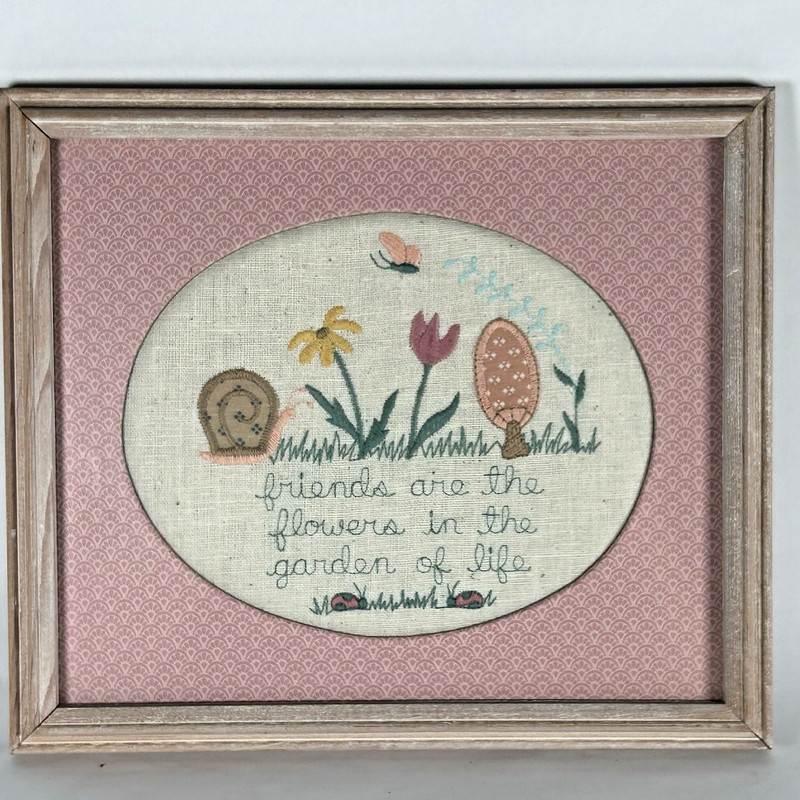 Appliqué Friends Folk Art Wall Hanging Vintage Handcrafted Valorie Sockwell