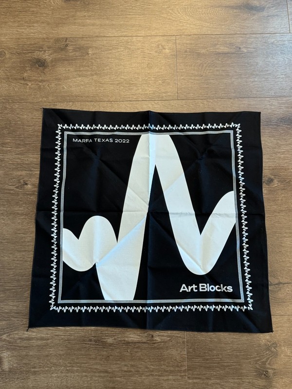 Rare Art Blocks Marfa Texas 2022 Bandana Generative Art Event Merch Collection