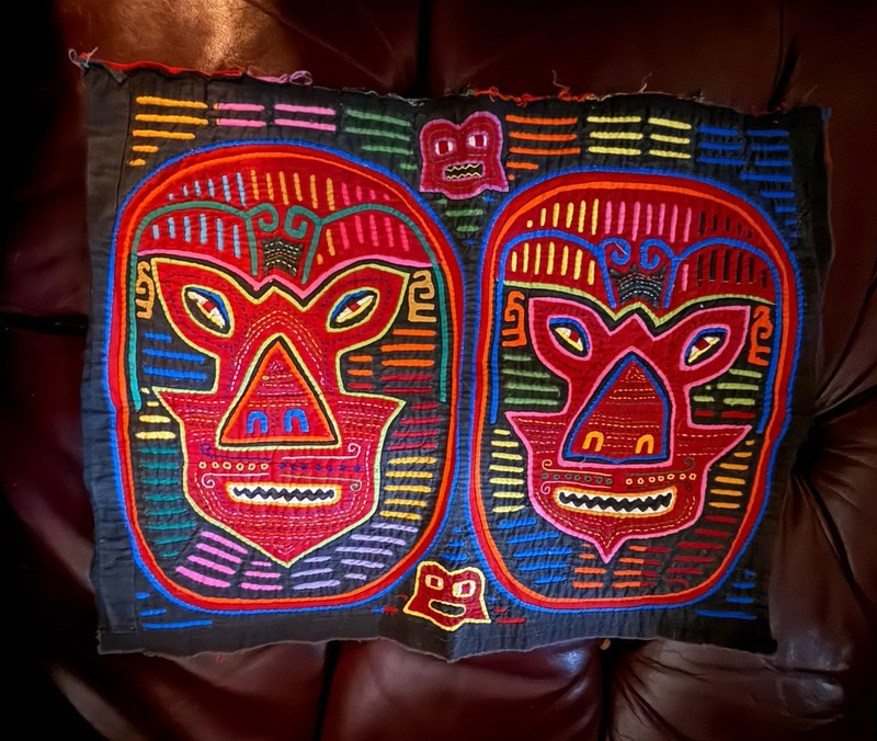 kuna panel mola unframed imported from Panama original abstract