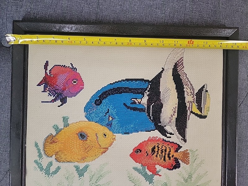 Embroidered Fish Print Vintage gallery