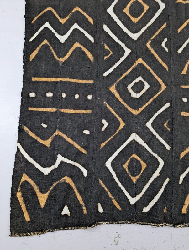 Vintage Traditional Mali Bogolan Mud Cloth Tribal Textile 186x116cm gallery