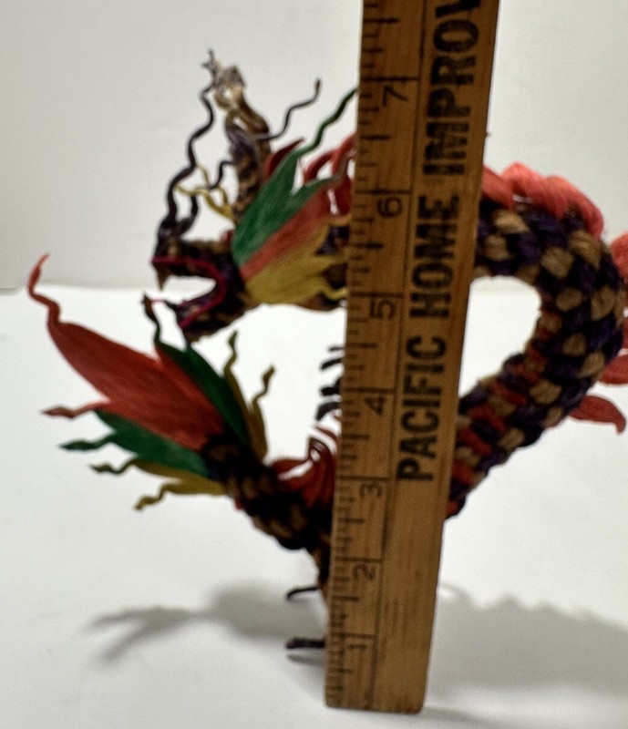 Chinese Dragon Sculpture Made of Jute Rope 7” gallery