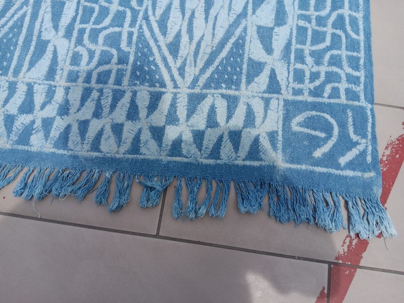 Bamileke Authentic Ndop heavy Textile Tapestry Cloth from Cameroon 114×55" gallery