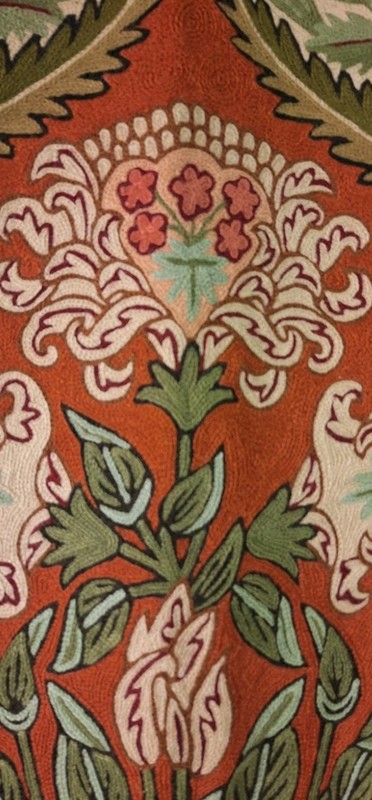 Hanging Wall Art Hand Emroidered Rug Wool on Cotton Hand Crafted in Kashmir Z14 gallery
