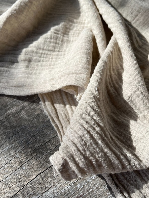 Muslin Fabric By The Yard - Organic Muslin Fabric - Linen Muslin Fabric- 2 Layer gallery