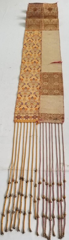 Antique Traditional Moroccan Metallic Brocade Double Sash 305x49cms