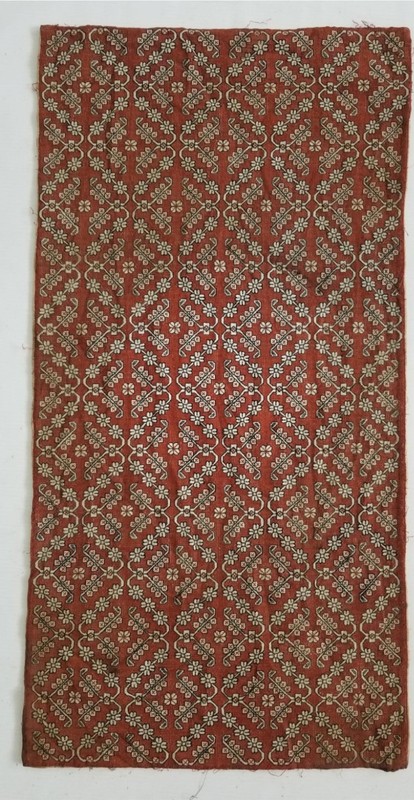 Antique 18thC Italian Assisi Hand Embroidered Panel 68x35cms