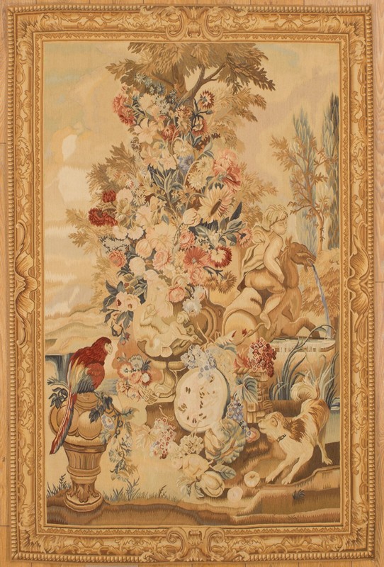 Genuine Hand Woven Aubusson Weave Tapestry Size 6.8 x 4.5 French Style gallery